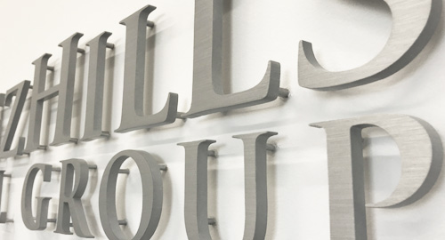 reception sign